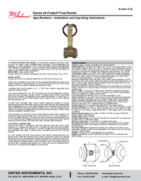Thumbnail of document Manual - V6 Flotect Mini-Size Flow Switches